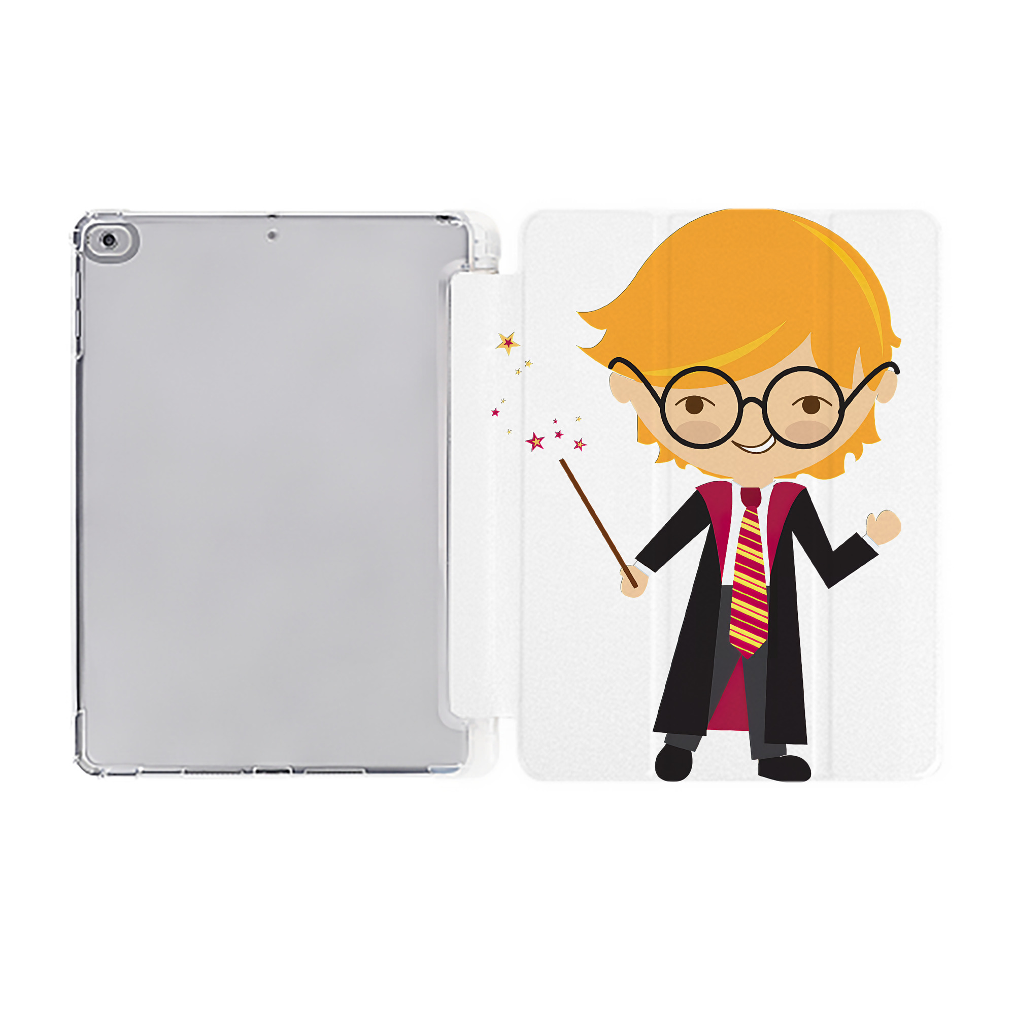 （画像用） Harry Potter ハリー・ポッターシリーズ IPad ケース ペン収納付き 三つ折りスタンド PUレザー×シリコン 対応機種9.5/10.5/10.9インチ